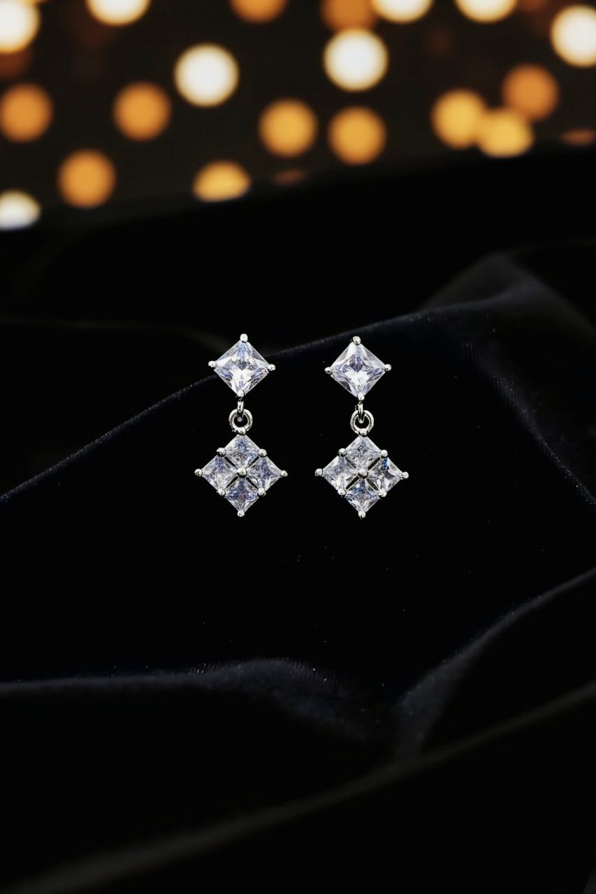 Geometric Radiance Drops Earrings