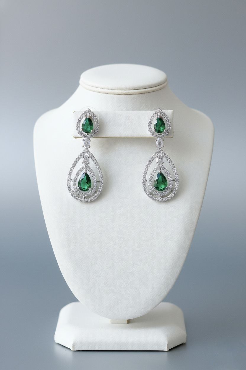 Emerald Dewdrop Earrings