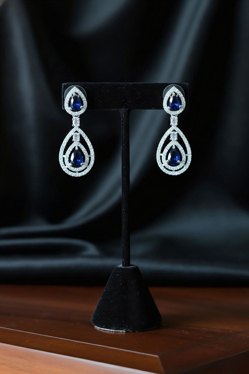 Blue Dewdrop Earrings