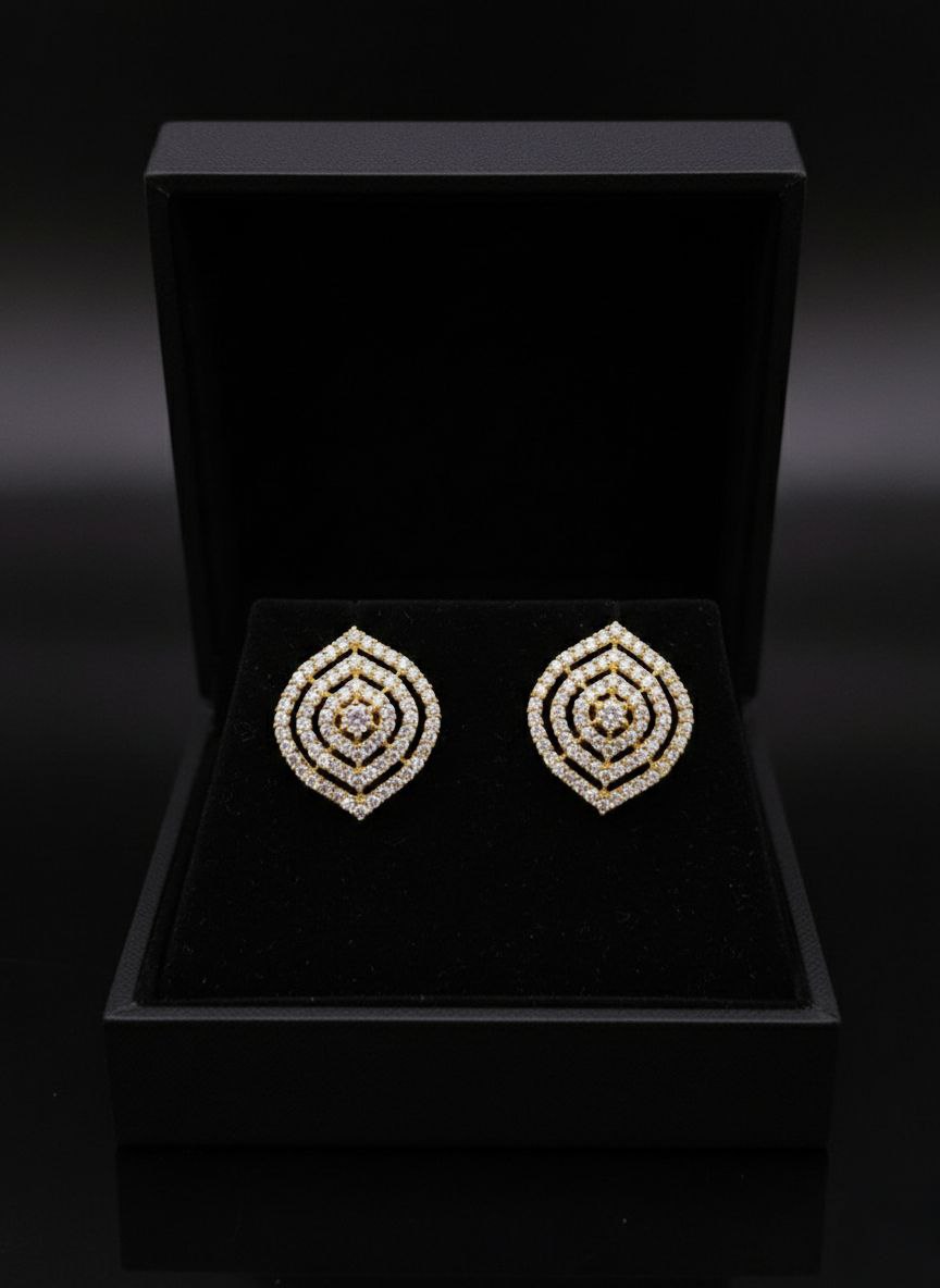 Leaves Golden Elegance Earrings