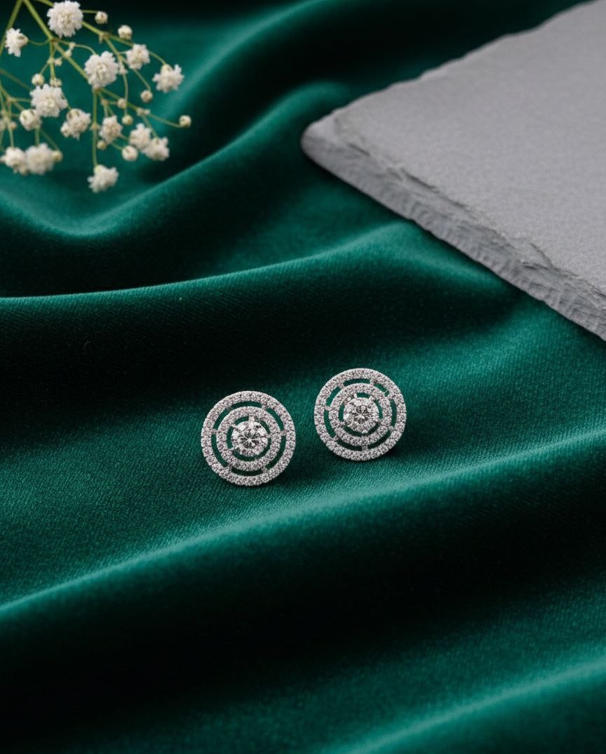 Circle Silver Elegance Earrings