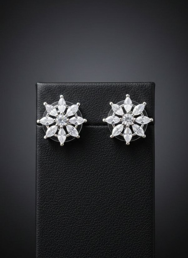 Floral Cristal small earrings
