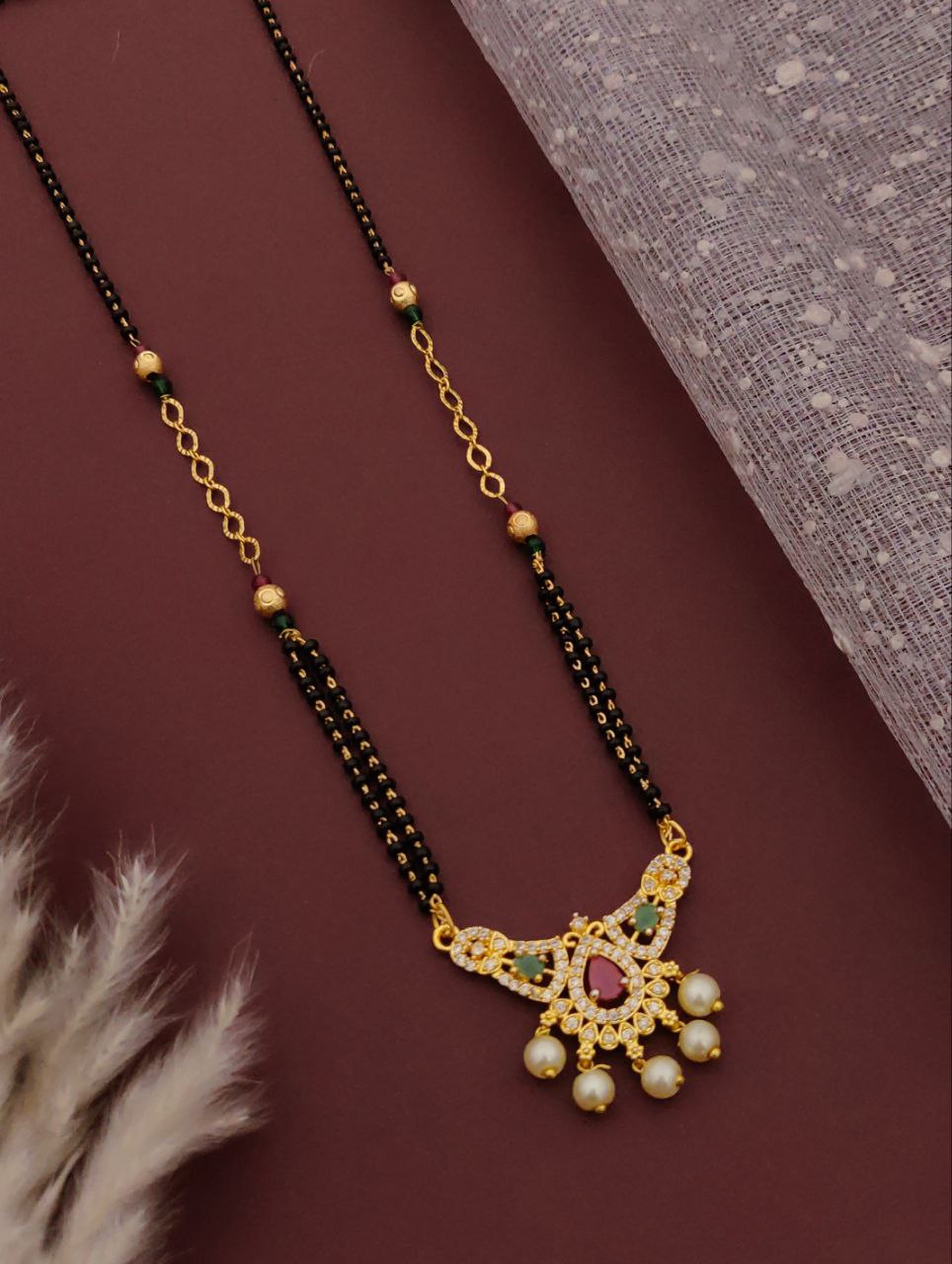 20 inch mala Golden pearl -66